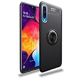 iCoverCase for Samsung Galaxy A70 Case with Ring Holder, Rotatable Matal Ring Kickstand [Work with Magnetic Car Mount] Shockproof Anti-Scratch Ultra-Slim Protective Case (All Black)