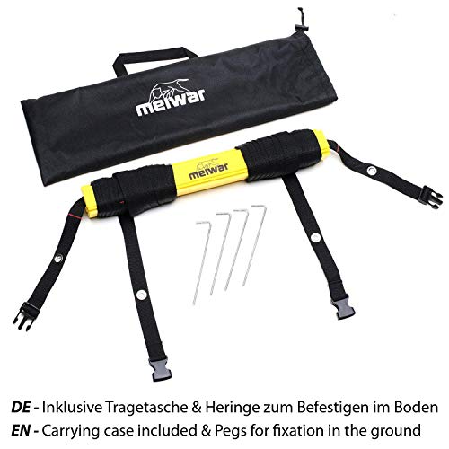 meiwar coördinatietrainer 6m - speedladder I behendigheidsladder met stevige tussenschotten voor coördinatietraining, voetbaltraining, basketbal | snelheidsladder in geel