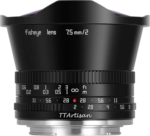 TTArtisan 7.5mm F2 APS-C Fisheye ���� �}�j���A���t�H�[�J�X �P�œ_�����Y (E�}�E���g)