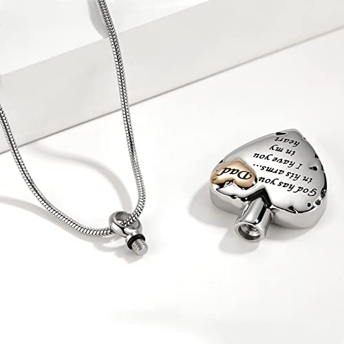 Heart Urn Necklace for Ashes Women Men Cremation Jewelry for Ashes Cremation Necklace In Memory of Loved One Grandpa Grandma Dad Mom Uncle Aunt Brother Sister Daughter Son3