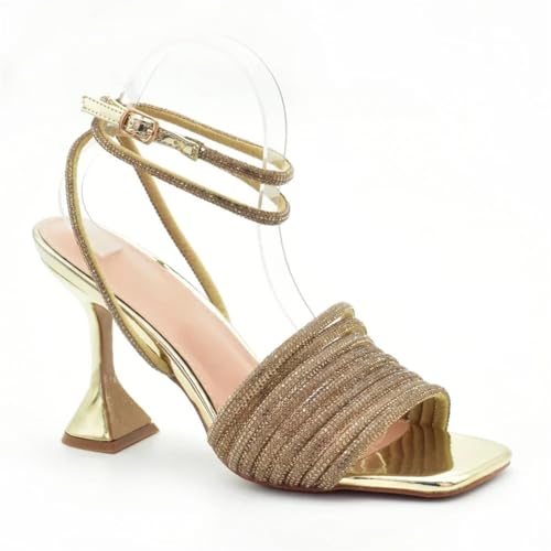 Vsadsau Women Wedding Bride High Heel Sandals Wedding Party Prom Rhinestones Sandals High Heels Slipper4