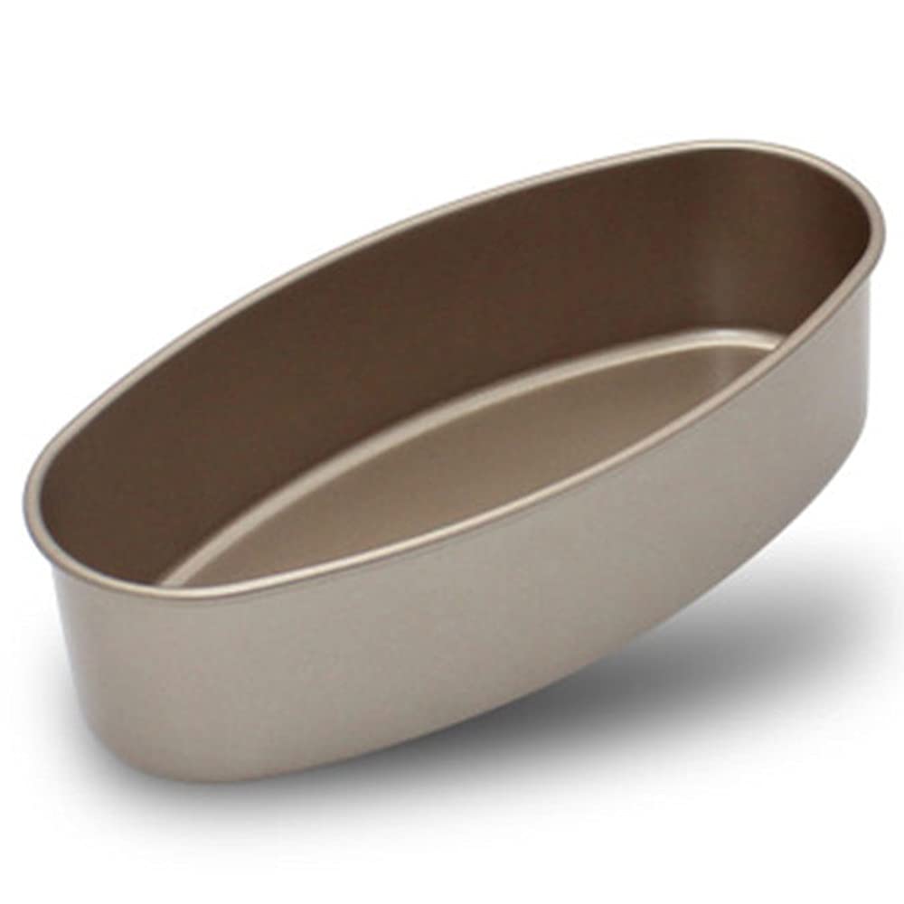 Molde para Pasteles de Forma Ovalada, de Acero al Carbono, Antiadherente, para Pan, repostería, Dorado y Negro, para Cocina, Utensilios para Hornear, Bandeja para Hornear