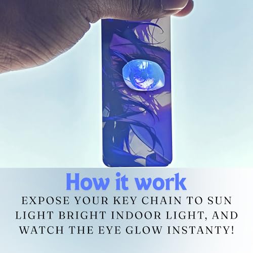 Image of Anime Acrylic Glowing Eyes Keychain | Luminous Eye Glow Key Ring | Premium Otaku Accessory for Bags, Bikes, Cars, Backpacks & Keys