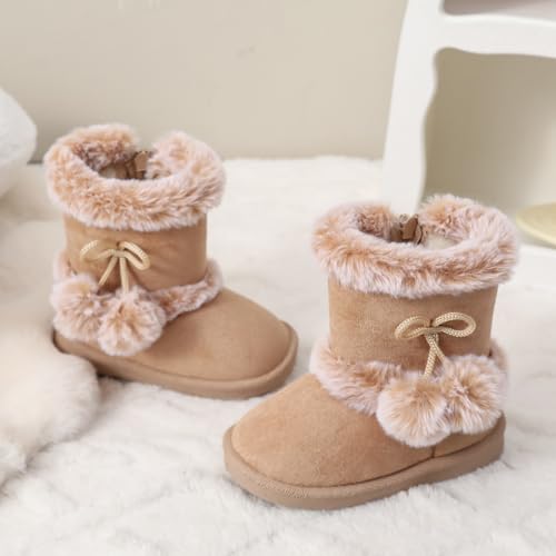 Image of Femizee Girls Boys Warm Winter Boots Kids Outdoor Snow Boots(Toddler /Little Kid)