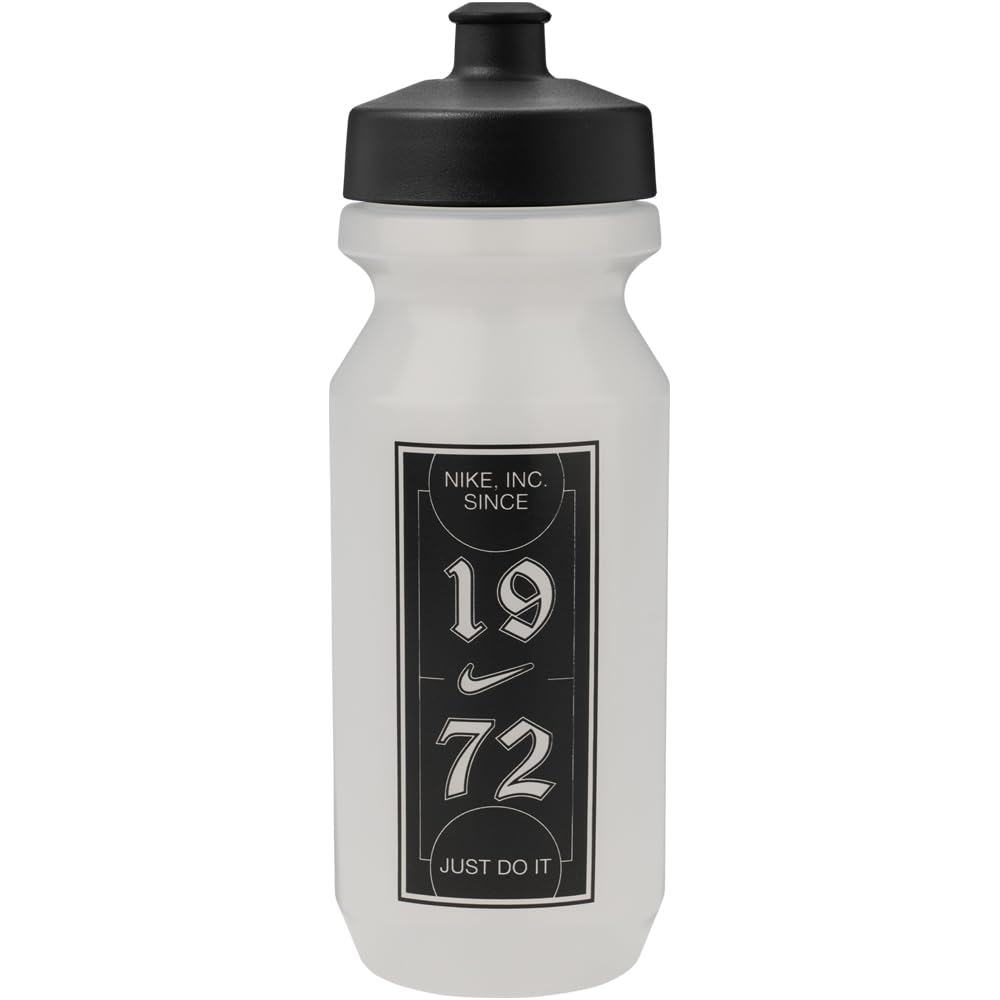 Nike Big Mouth Bottle 2.0 22oz 650 ml Water Bottle Sports Bottle Training Fitness Graphic, Clear/Black/Black/Black — image 1