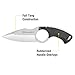 Kilimanjaro 910106 Men's Stretta Tactical Neck Knife - with 6.4-inch overall length, 8Cr13MoV Stainless Steel 3.2-inch Blade, Formed Sheath and carry chained included