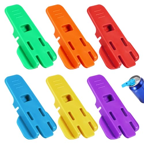 6pcs Canned Drink Openers, Multi-color Beer Can Tab Opener Portable Beverage Pop Can Opener Manual Easy Can Opener Versatile Drink Can Top Ring Opener Beverage Cover Shields for Beer Soda Pop