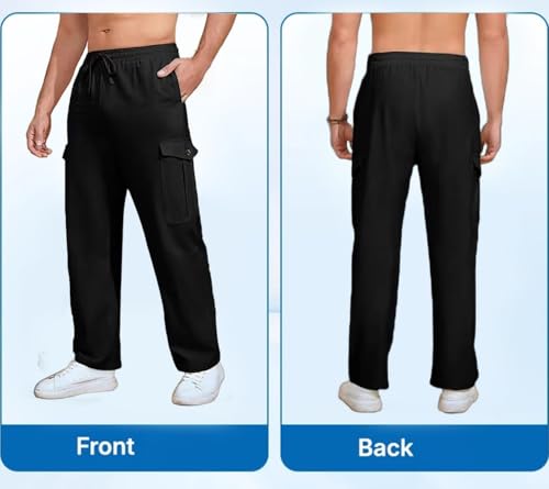 Risacharm Pants for Men, Comforflex - Men's Multi-Pocket Stretch Comfort Outdoor Casual Pants, Quick Dry Cargo Pant3