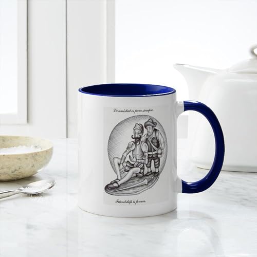 Taza de cerámica Don Quixote y Sancho 11 oz miniatura 6