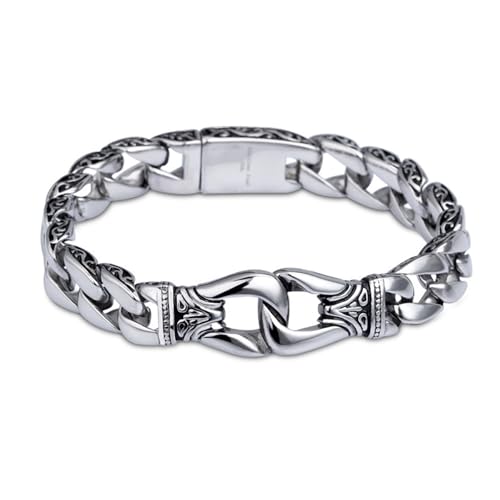 Pulsera de cuentas de acero inoxidable para hombre miniatura 1