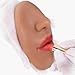Vnmcry Silicone Nose Mouth Model Soft Flexible Piercing Practice Body Parts Silicone Lips Realistic Face Piercing Model Display (Beige, L-Thick Lip)