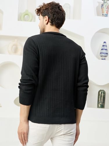 Image of Kvetoo Full Sleeve Winter Wear Woolen Collar Polo Sweater for Men