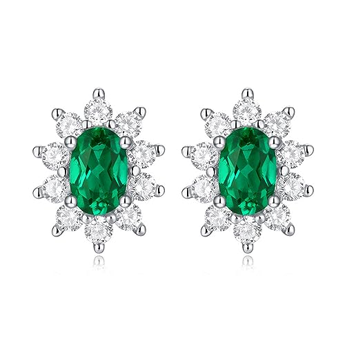 Boucles d'oreilles émeraude en cadeau d'anniversaire idéal pour maman et fille
