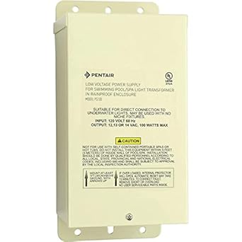 Pentair 619962 12V-14V 100W Pool and Landscape Rated Light Transformer