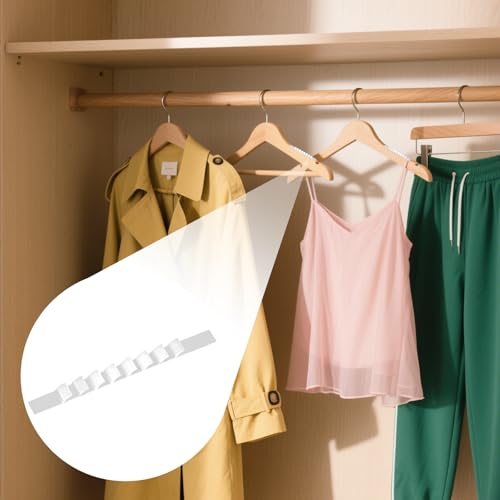 200 Stück Kleiderbügel rutschfest Antirutsch Streifen, rutschfeste Kleiderbügel Milchweiße Silikon Bügelauflage 6.3x70mm, rutschfeste Griffe für Holz/Metall Haushalt & Bekleidungsgeschäfte