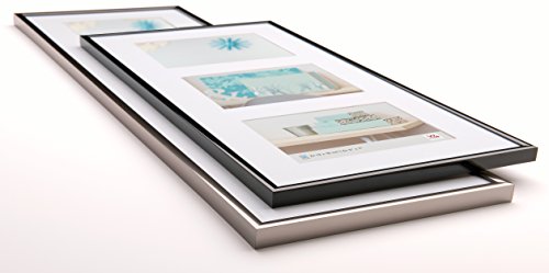 walther design Bilderrahmen bronze 3X 15x20 cm Galerie mit Passepartout, New Lifestyle Kunststoffrahmen KV320J – Ansicht 3