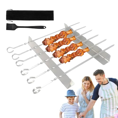 Soporte de brocheta que evita que la comida se pegue a la parrilla 2