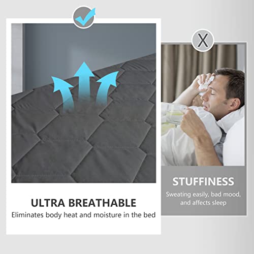 Cal King Waterproof Mattress Protector, Breathable Noiseless Mattress Cover, Deep Pocket Fit Up To 21 Inches, Quilted Alternative Filling Mattress Pad Cover (Grey) #TOP4