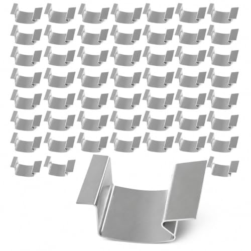 Greenhouse Clips for Glass 50Pcs Greenhouse Glass Clips Green House Fixing Clip for Home Garden Glasses Replacement Repairs(Silver Stainless Steel)