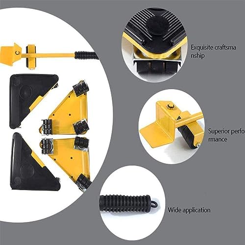 Kit di attrezzi per sollevamento pellicce per carichi pesanti – Sistema di ruote facile per trasporto e spostamento di mobili senza sforzo