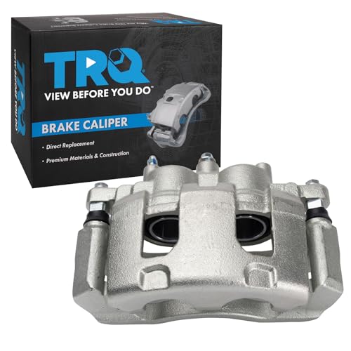 Image of TRQ Front Right Brake Caliper w /Bracket Passenger Side | For 2006-2011 Buick Lucerne 2006-2013 Chevrolet Impala 2006-2007 Monte Carlo
