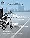 ByteTecpeak D10 Electric Wheelchairs for Adults - Lightweight Wheelchair Foldabele Power Wheelchairs, 500W Motors, Weighing 53 lbs, 12Ah Motorized Wheel Chair for Seniors, Support 330 lbs