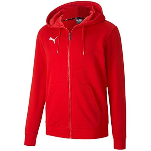 Puma Men's teamGOAL 23 Hooded Jacket in Red Cover