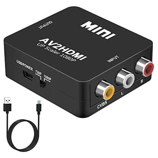 DIGITNOW! RCA to HDMI, AV to HDMI Converter, DIGITNOW 1080P Mini RCA Composite CVBS AV to HDMI Video Audio Converter Adapter Supporting PAL/NTSC for PC/ Laptop /Xbox /PS4 /TV /STB /VHS /VCR /Blue-Ray