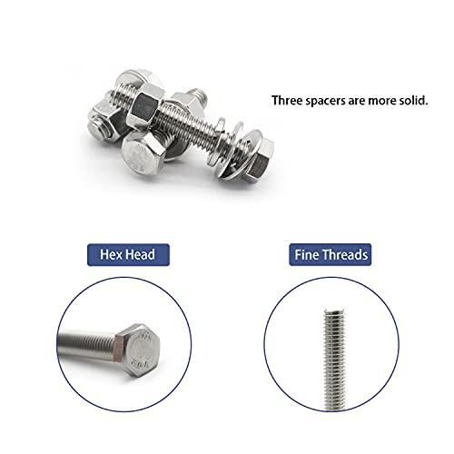 200pcs nuts and bolts 14-20 x 12 34 1 1-12 2 2-12 3 carbon steel hex bolts and nuts assortment kit hardware screws set 7 different sizes