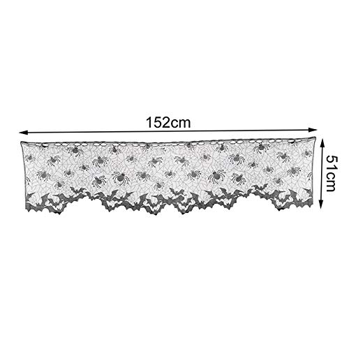 Vlovelife 3Pcs Halloween Lamp Shade Lampshades Lamp Cover Topper Scarf Spider Web Black Lace Ribbon Halloween Decoration #TOP4