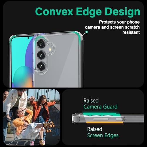 Image of ONES for Samsung Galaxy S25 / S24 Slim Case Clear, [PC + TPU Hybrid][Military-Grade Drop Protection][Anti-Yellowing], Shockproof Silicone Hard Cover, Transparent