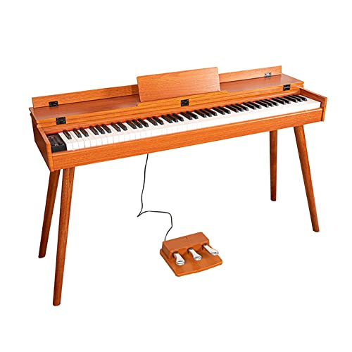 Piano numérique 88 touches clavier lesté support de piano MIDI avec couvercle, support, clavier de piano électrique à trois pédales for l’examen des débutants (Color : Brown) - Les Beatles, Paul McCartney, John Lennon, RIngo Starr, George Harrison Piano numérique 88 touches clavier lesté support de piano MIDI avec couvercle, support, clavier de piano électrique à trois pédales for l'examen des débutants (Color : Brown)