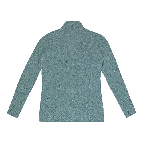 Irish Sweater Cardigan for Women's Aran Merino Wool Cardigan with Buttons Made in Ireland3
