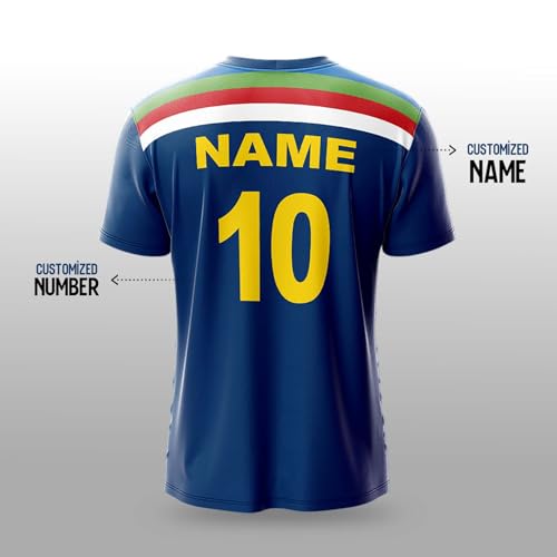Image of YOURJERSEY India World Cup Jersey Collection 1992-2025 | Customised Cricket Jersey with Name & Number | Sizes 2Y to 4XL | Men, Women & Kids | Breathable Sportswear for Fans T-Shirt