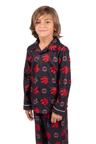 Image of Ultra Game Youth NBA Official 2-Piece Super Soft Button Down Pajamas Set