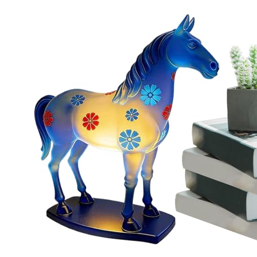 Genérico Lámpara Caballo - Estatuilla de Luz Nocturna Regulable y Dimmable,Luces LED De Caballo Para La Noche,Para Dormitorio Habitación Infantil Sala Y Hogar