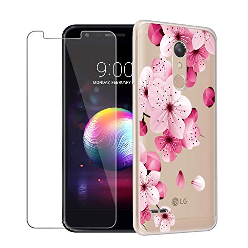 HYMY Funda para LG K11 + 1 x Vidrio Templado Protectores Pantalla - Transparente Clear TPU Silicona Suave Gel Caja Cover Tapa Caso Carcasa Cubierta para LG K11 2018 (5.3') -WM113