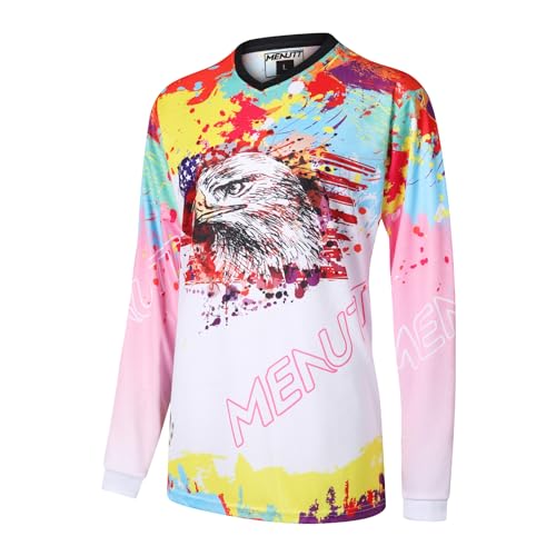 MENUTT Camisetas femininas de mountain bike de manga comprida México MTB off-road motocross jersey s