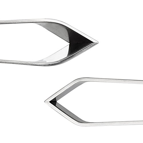2 Pieces Fish Bone Tweezers, Stainless Steel Flat And Slant Tweezers Pliers Remover Tool (4.6") #TOP7