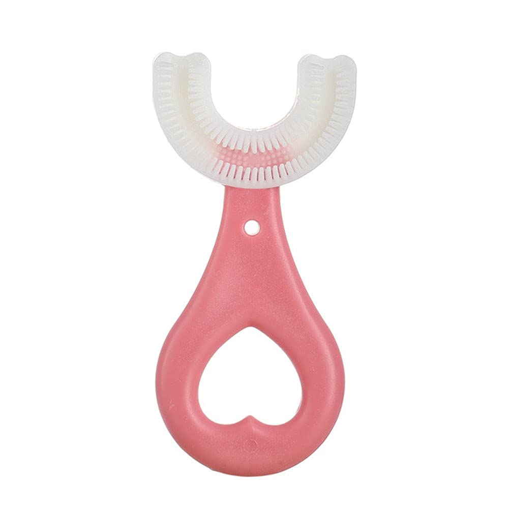 Diniva Kids U-Shaped Manual Toothbrush, Food Grade Soft Silicone Brush Head, Oral Teeth Cleaning Full Mouth Toothbrush Design For 2-6 Year Toddlers And Children (Pink) (B09TT5F6DY) Amazon Price History, Amazon Price Tracker