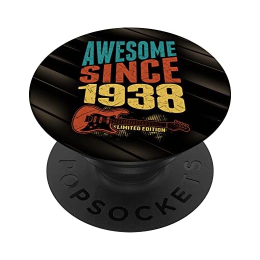 Retro Impresionante Desde 1938 Edición Limitada Guitarrista Cumpleaños PopSockets PopGrip Intercambiable
