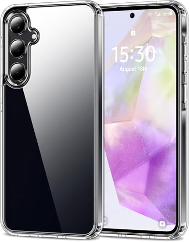 Image of ClearPC Clear Hard PC Case for Samsung Galaxy A33 5G, Anti-Yellow Transparent Back Cover, Anti-Scratch, Raised Camera Protection, Shockproof, Wireless Charging Compatible, NonYellowing (Clear)