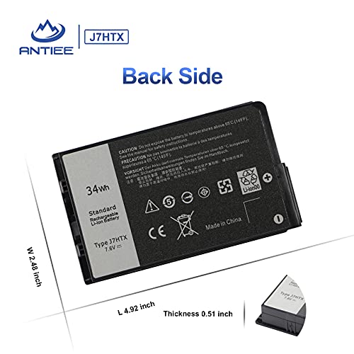 Image of 34Wh J7HTX 7XNTR Battery for Dell Latitude 7202 7212 7220 Rugged Extreme