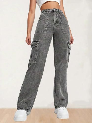 Image of KOTTY High Waist Wide Fit Jeans - Women's Relaxed Denim with Wide Leg