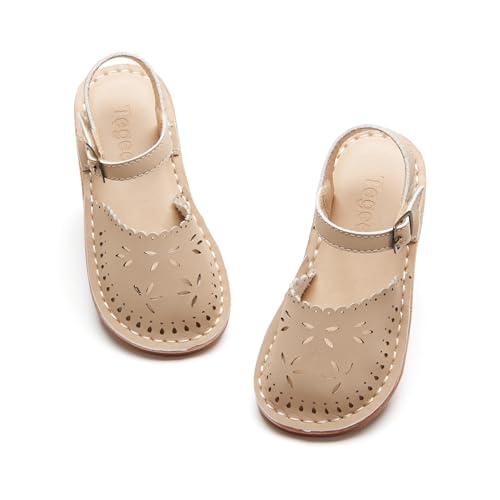 Toddler Girls Closed-Toe Retro Handcrafted Boho-Chic Sandals Toddler Dress Shoes