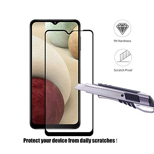 Image of Screen Protector for Samsung Galaxy M12 (Black) Tempered Glass Edge-to-Edge Screen Protector With Installation Kit
