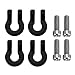 INJORA Metal Bumper D-Ring Tow Hook 4Pcs Mini Tow Hook for 1/24 RC Crawler Car Axial SCX24 Upgrade Parts, 7X10mm