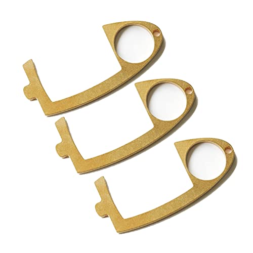 Clés hygiènes anti bactéries - Lot de 3 clés - Crochet ouvre porte sans contact - Idéal pour les portes et les touches d’ascenseur - Antibactérien Cover