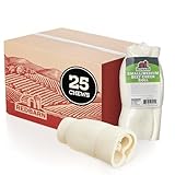 Redbarn Pet Products All-Natural Beef Cheek Rolls for Dogs, Grain-Free Cow Cheeks, Naturally Rich in Collagen, Available in Chicken & Carrot Glaze or Uncoated (Original, Small/Medium (Pack of 25))