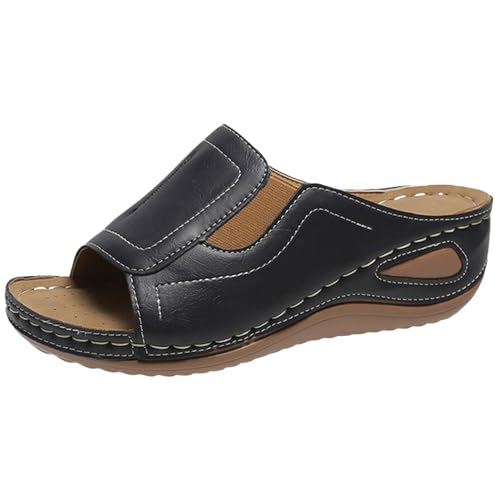 PNZLZIA Iberisboutique Sandals,Comfortable Orthopedic Flat Sandals for Women,Women's Platform Sandals with Arch Support (Blue,12)